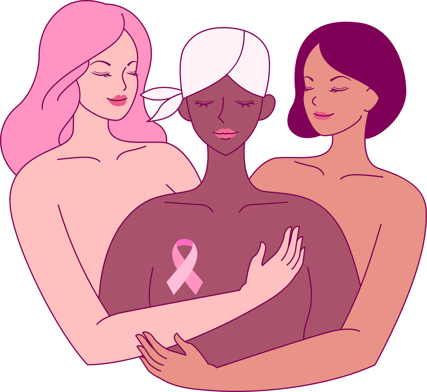 Breast Cancer Awareness-Women Embracing Unity